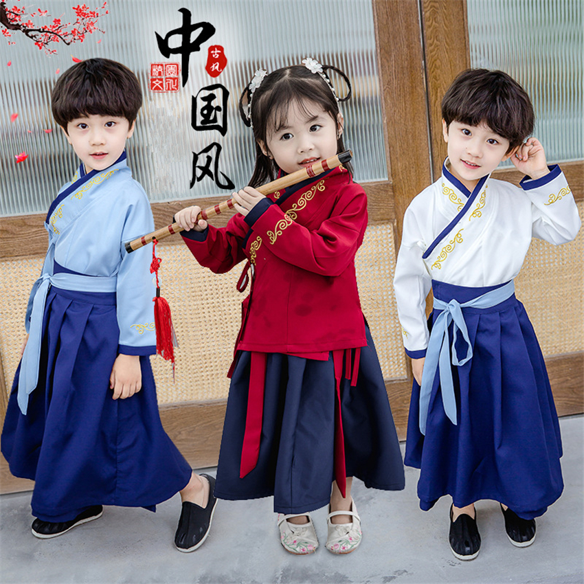 Ano novo meninos tang terno tradicional chinês roupas kung fu oufit 2021 manga longa festival trajes de desempenho palco