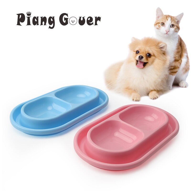 Double bol en plastique pour animaux de compagnie, fournitures d'alimentation pour chat, bol de nourriture pour chien, anti-fourmis, plat d'eau