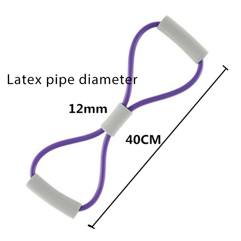 Spanner home yoga fitness resistance 8 word spanner chest expander rope workout muscle training rubber elastic bands