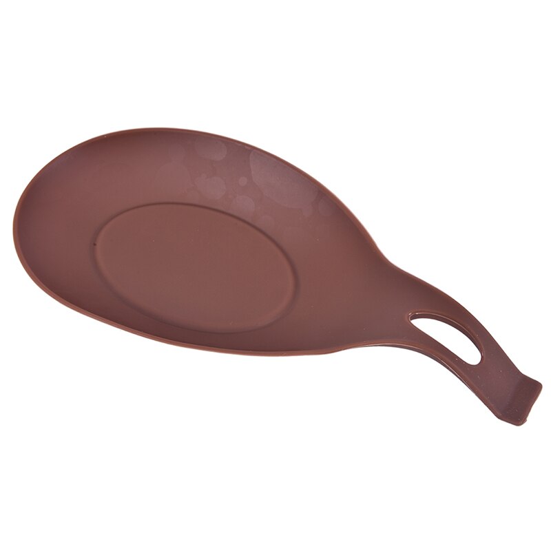1pc dækkeservietter drikke glas coaster bakke ske pad spise måtte grydelapper silikone isolering ske hvile varmebestandig: Kaffe