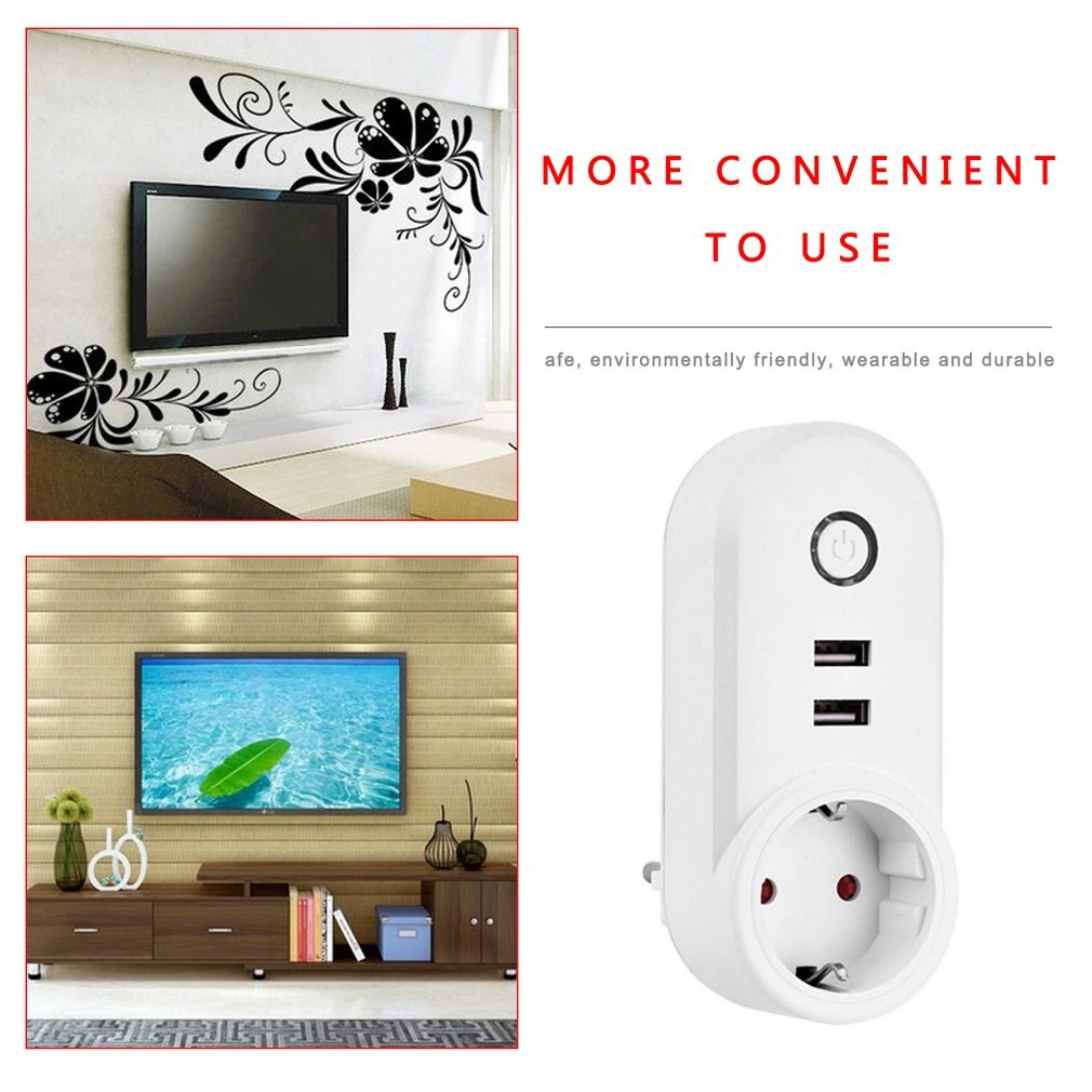 Wifi Smart Socket Timing European Standard Smart Socket Timing Socket Mini Charger AC DC Power Supply