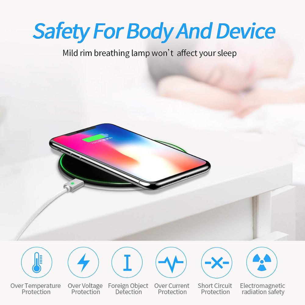 FDGAO 15W QI chargeur sans fil pour Samsung S10 S9 Note 10 9 8 USB C 10W chargeur rapide pour iPhone 11 Pro XS Max XR X 8 Airpods