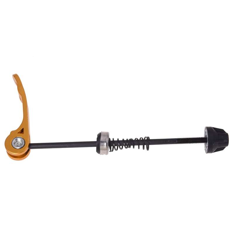 Pair MTB Bike Wheel Skewer Quick Release QR Front Rear Axle Yellow