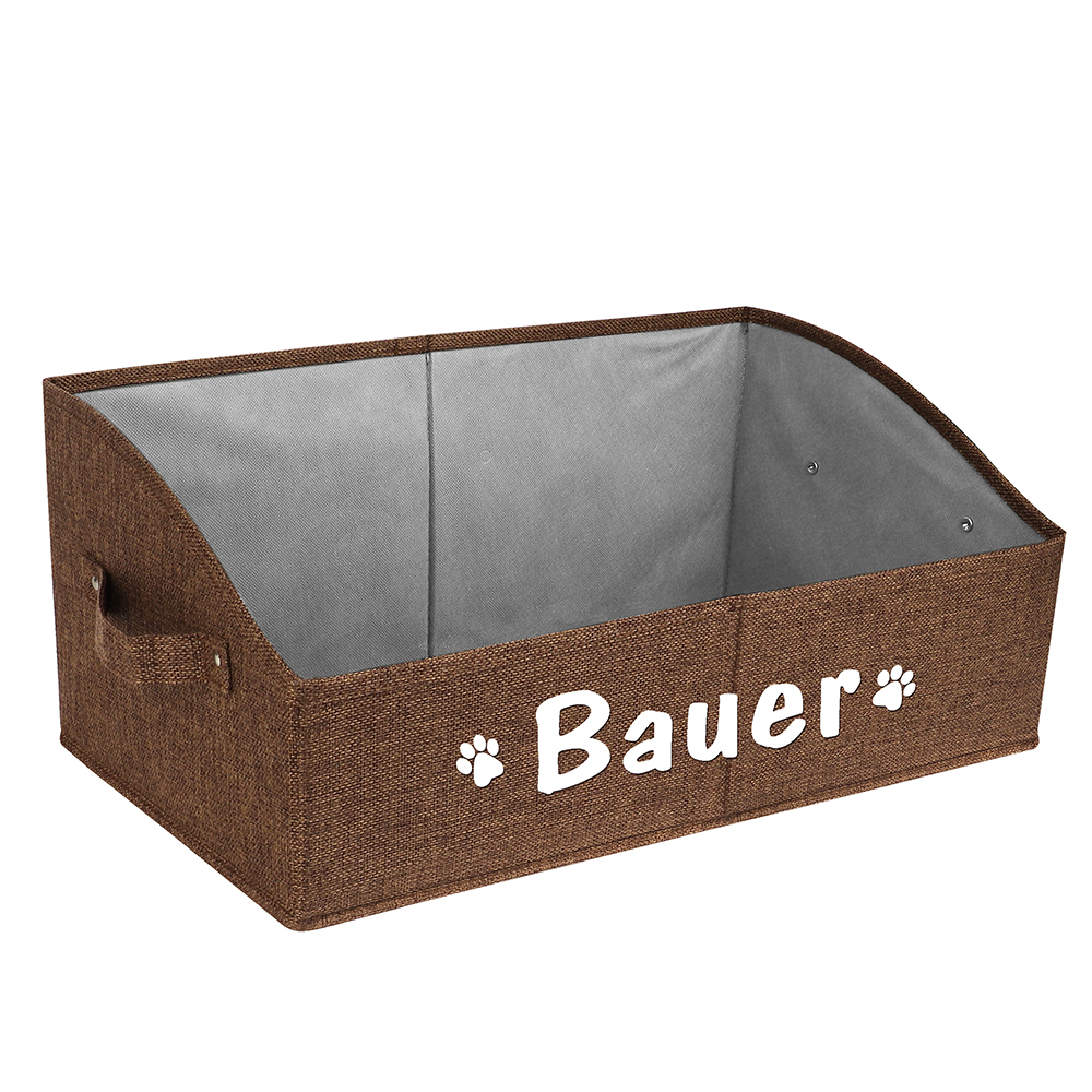 Custom Hond Speelgoed Opbergdoos Opvouwbare Kat Honden Opbergmand Gratis Print Naam Paw Pet Organizer Manden Voor Honden Katten Huisdier Benodigdheden