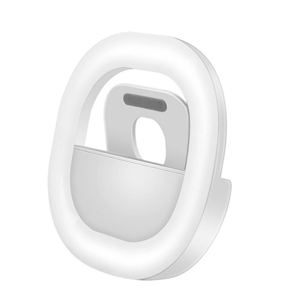 1PC Mini LED Ring Light Clip On Mobile Phone Fill Light Self Timer Square Miniature Mobile Phone LED Lamp Selfie Ring Light