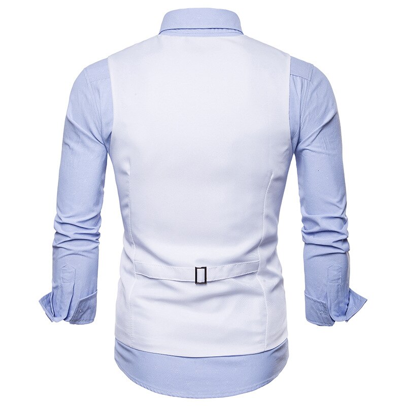 Männer formell Geschäft Kleid Anzug Weste Neue schlank passen Singel gebrüstet ärmellos Weste Männer Gilet Colete Masculino