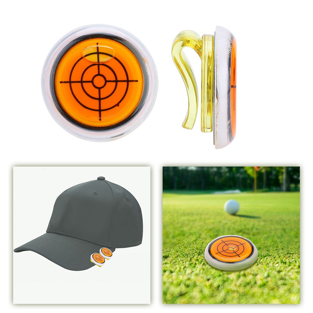 Golfboldmarkører holdbart plastikhuehætteklip med aftagelig magnetisk kuglemarkør 5 farver