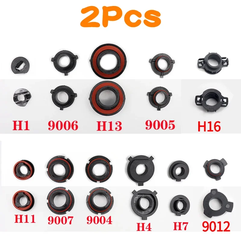 Adaptador de faros LED de 2 piezas, soporte de Base, enchufes para H7, H4, H1, H11, H13, H16, 9004, 9005, 9006, 9007, 9012