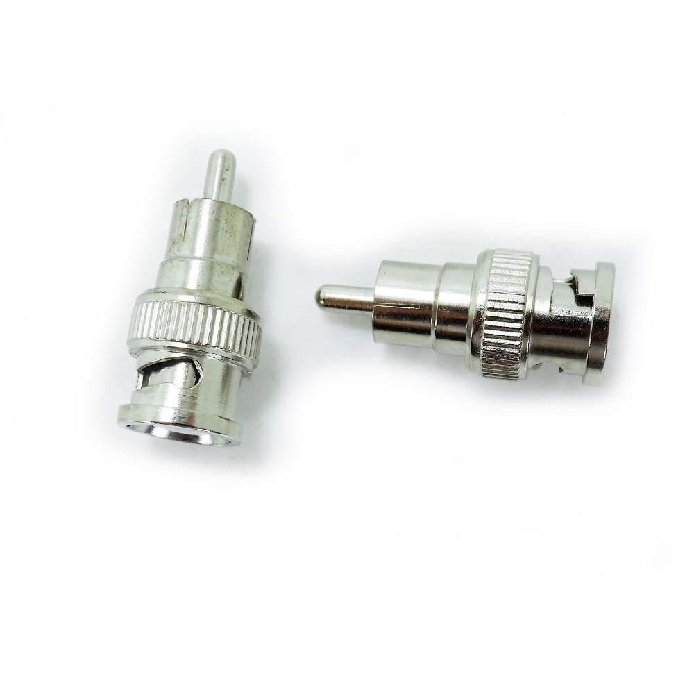 Convertidor de comunicación macho BNC a RCA conector coaxial macho completamente moldeado, adaptador para cámara de CCTV, entrada/salida de vídeo