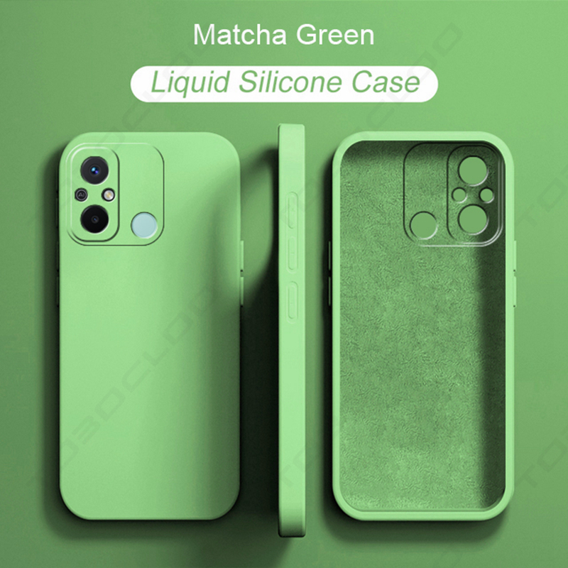 Luxe originele zachte hoes van vloeibaar siliconen voor xiaomi redmi 12c , redmi 12c red  mi 12c global version 12 c hoesje: Groente