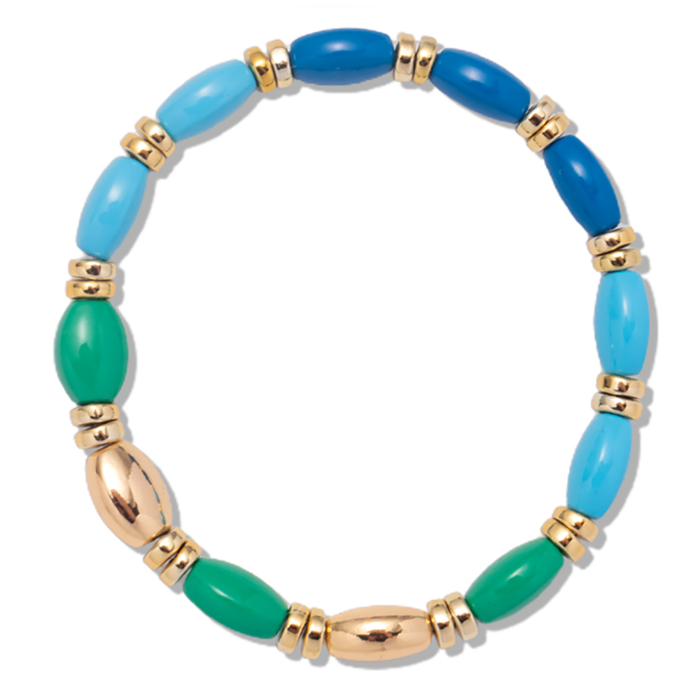 2022 nuovo Design perline colorate bracciali elastici braccialetti fatti a mano con perline Color arcobaleno bohémien per gioielli con perline da donna