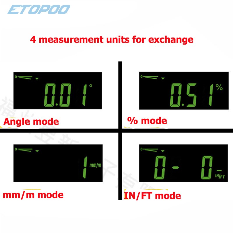 Digital Protractor Electronic Protractor inclinometer with magnet illuminate Level Angle Gauge Level Box Inclinometer