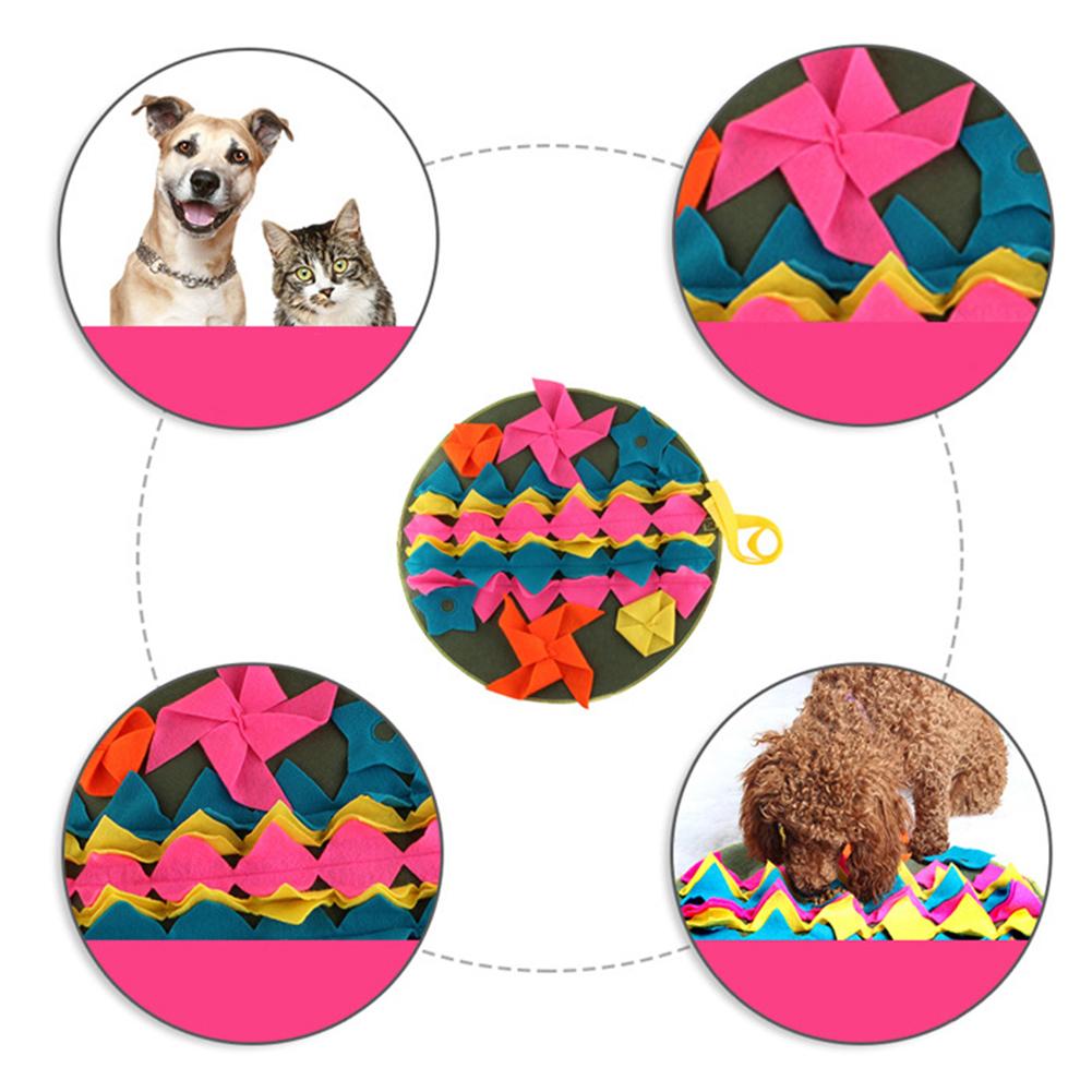 Pet Dog Snuffle Mat Pet Sniffing Training Blanket Detachable Fleece Pads Dog Mat Relieve Stress Nosework Puzzle Toy Pet Nose Pad