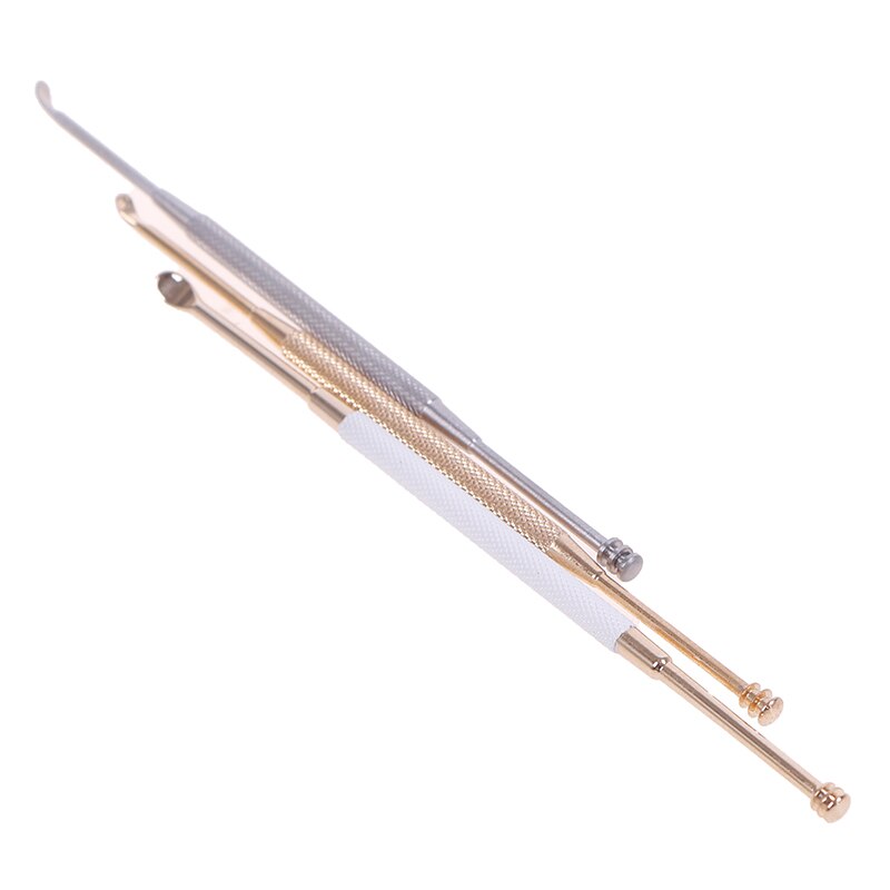 1PC Ear Wax Pickers Double-ended Stainless Steel Spiral Ear Pick Spoon Ear Wax Removal Cleaner Ear Tool Multi-function Portable