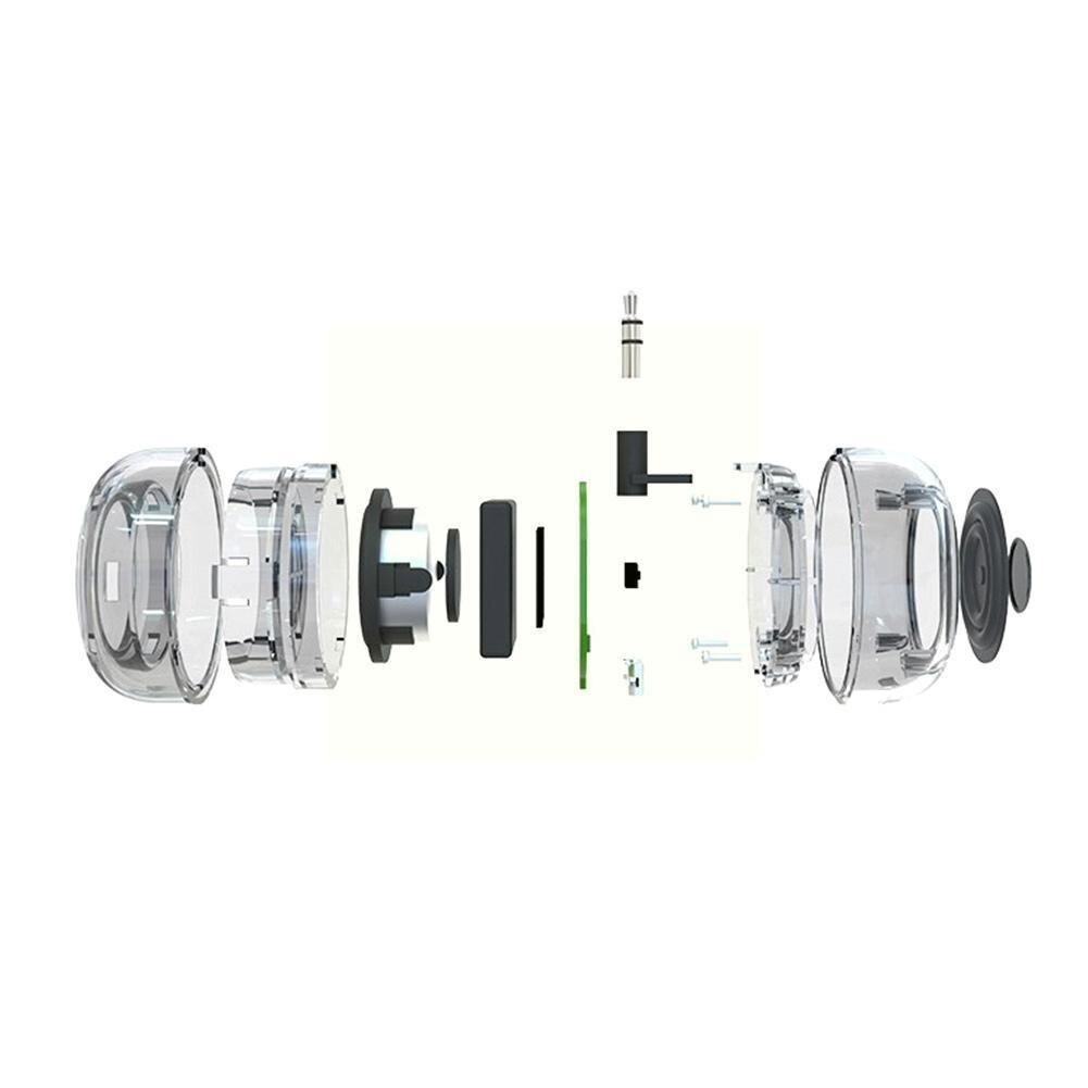 Portable Hifi 3d Surround 3.5mm Aux Audio Jack Mini Wireless Round Shape Powerful Crystal Speaker For Phone Tablet V5m6