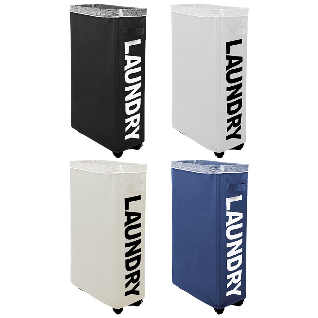 Dirty Clothes Hamper with Caster Wheels Clothes Rolling Durable Laundry Hamper for Living Room Utility Room Apartment