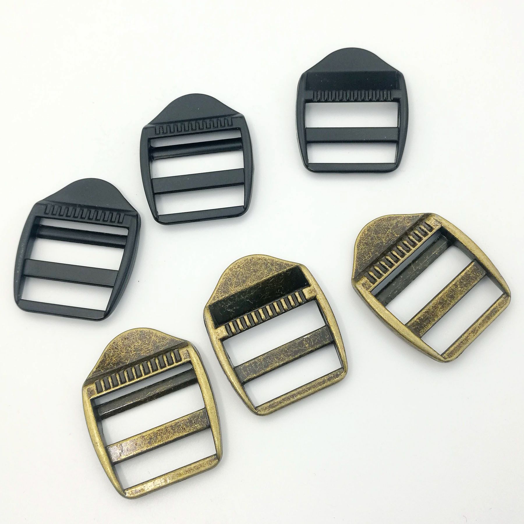 6pcs metal thickening school bag ladder buckle subheading word buckle taping adjust buckle 2.5cm garment trimmings