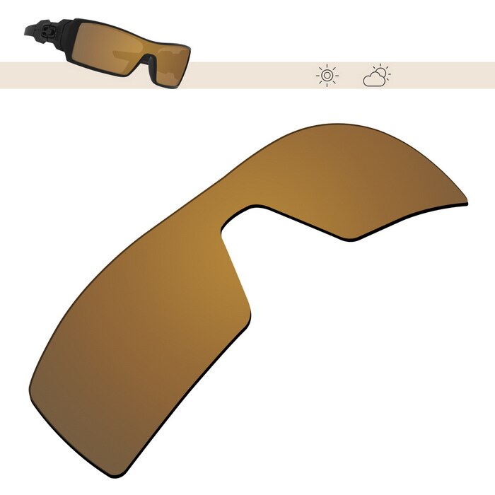 Glintbay Polarized Replacement Sunglasses Lenses for Oakley Oil Rig-Multiple Options: Bronze Gold Mirror