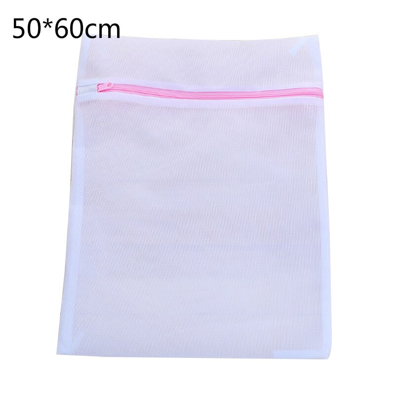 3 størrelse tøjpose til vaskemaskine tøjpose bh beskyttelse mesh net klæd vaskeposer lynlås tøjpose tøjpleje: L