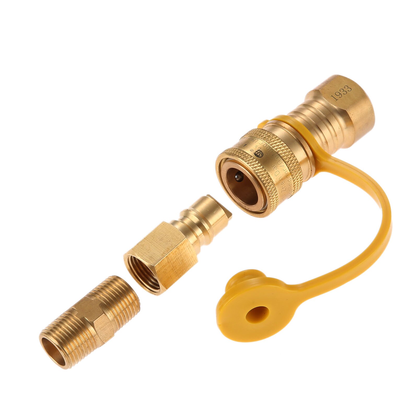 1set 3/8 Inch Natural Gas Quick Connector Brass 1LP Propane Adapter Fittings Hose Pipe Thread Disconnect Tank Grill Accessories