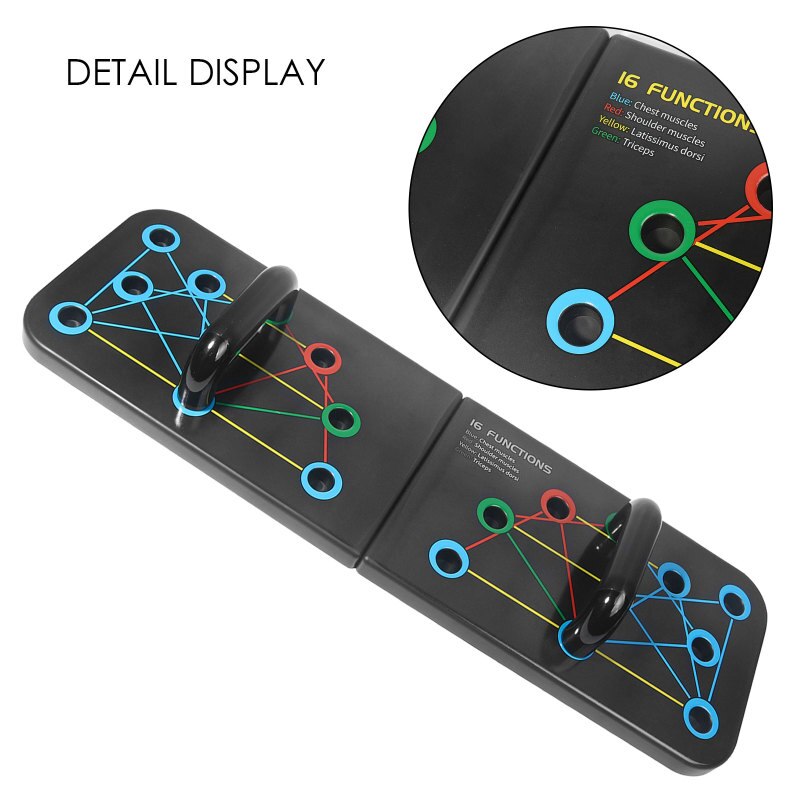 9 In 1 Push Up Board With Instruction Print Body Building Fitness Exercise Tools Men Women Push-up Stands For GYM Body Training