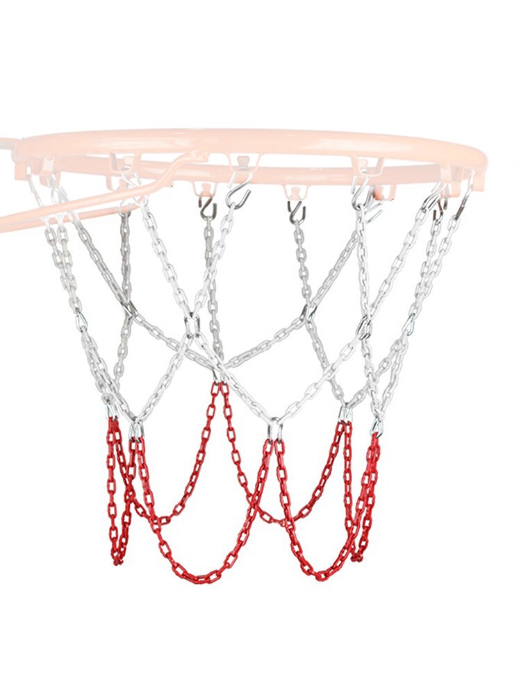 Basketbal Netto Vervanging Heavy Duty Rvs Basketbal Netten Met 12 Haken Voor Meest Standaard Hoops Inclusief Wondeful