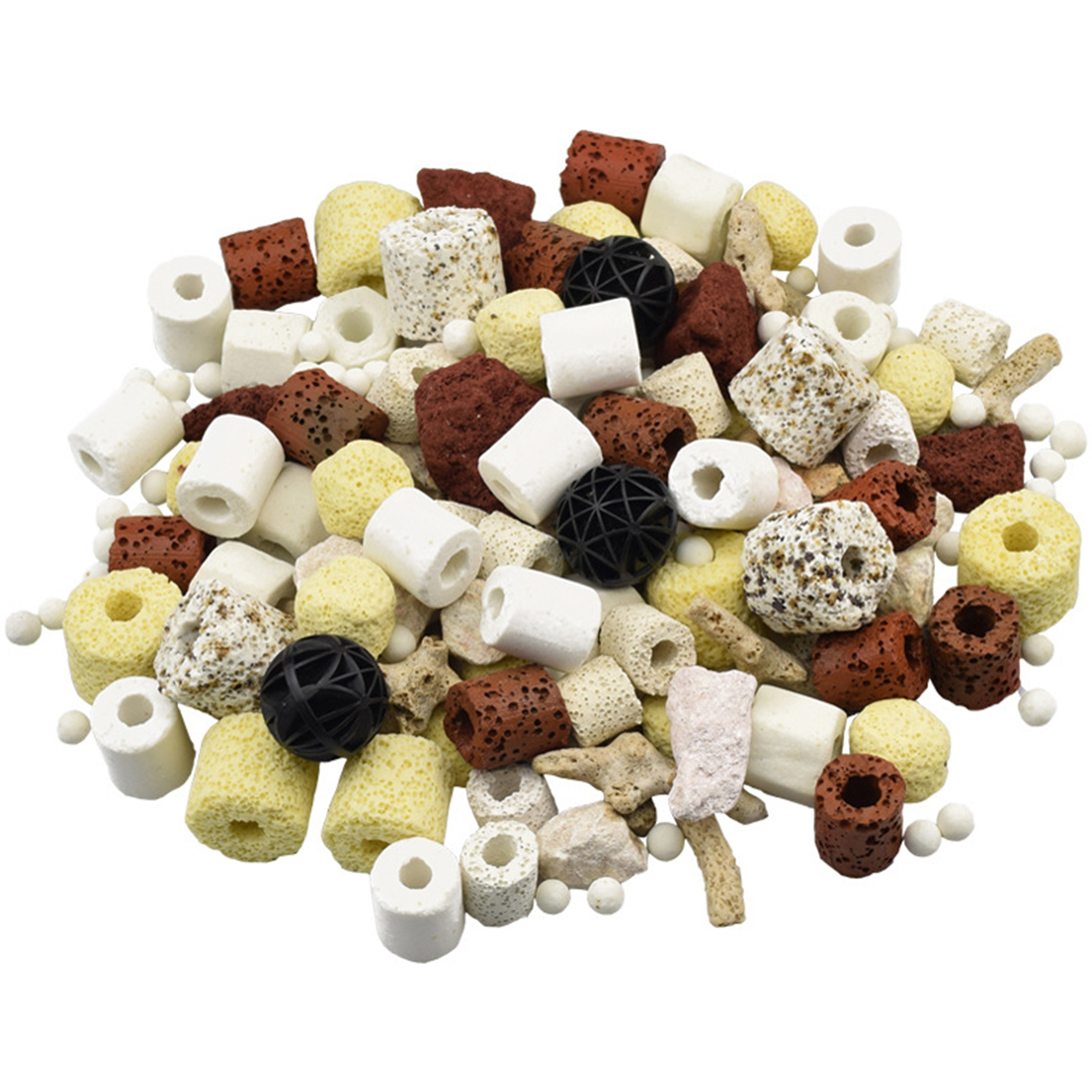 Média filtrant pour Aquarium, charbon actif, anneau en céramique, 250g, Bio boule, de l'eau, accessoires de filtre pour Aquarium: GRIS