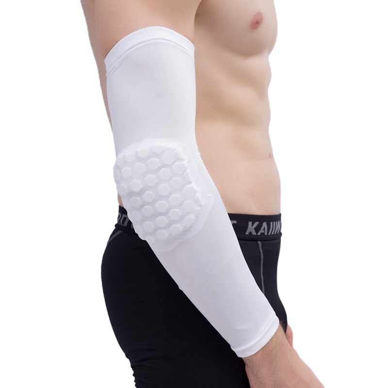 Elastische Waben Ellenbogen Pads Unterstützung Sport Anti-kollision Arm Guard Sleeve Arm Abdeckung Schutz Für Outdoor Basketball Radfahren