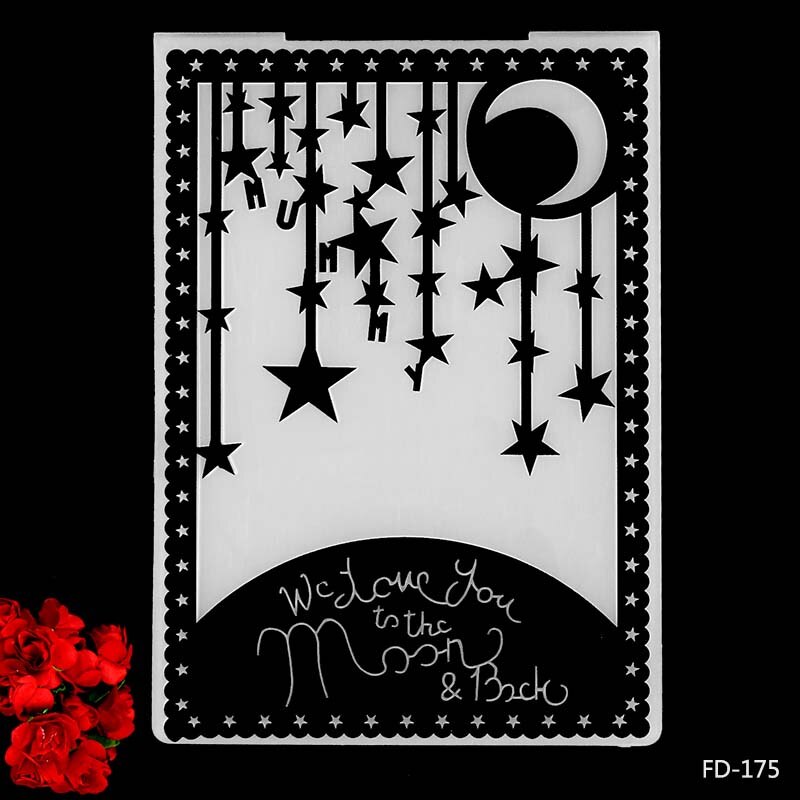neue Weihnachten Schneeflocke Rentier Sammelalbum DIY Papier Schneiden Stirbt Scrapbooking Kunststoff Präge Ordner: FD-175