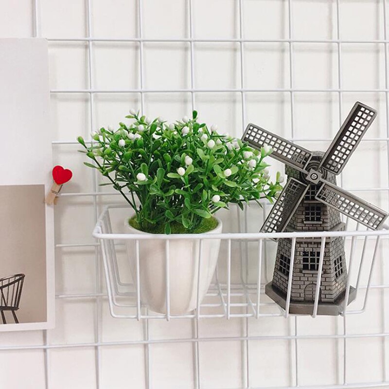Moderne hjem veggdekorasjon jern gitter nordisk kunst foto viser ramme fest metall hylle mesh postkort diy dekor hyller