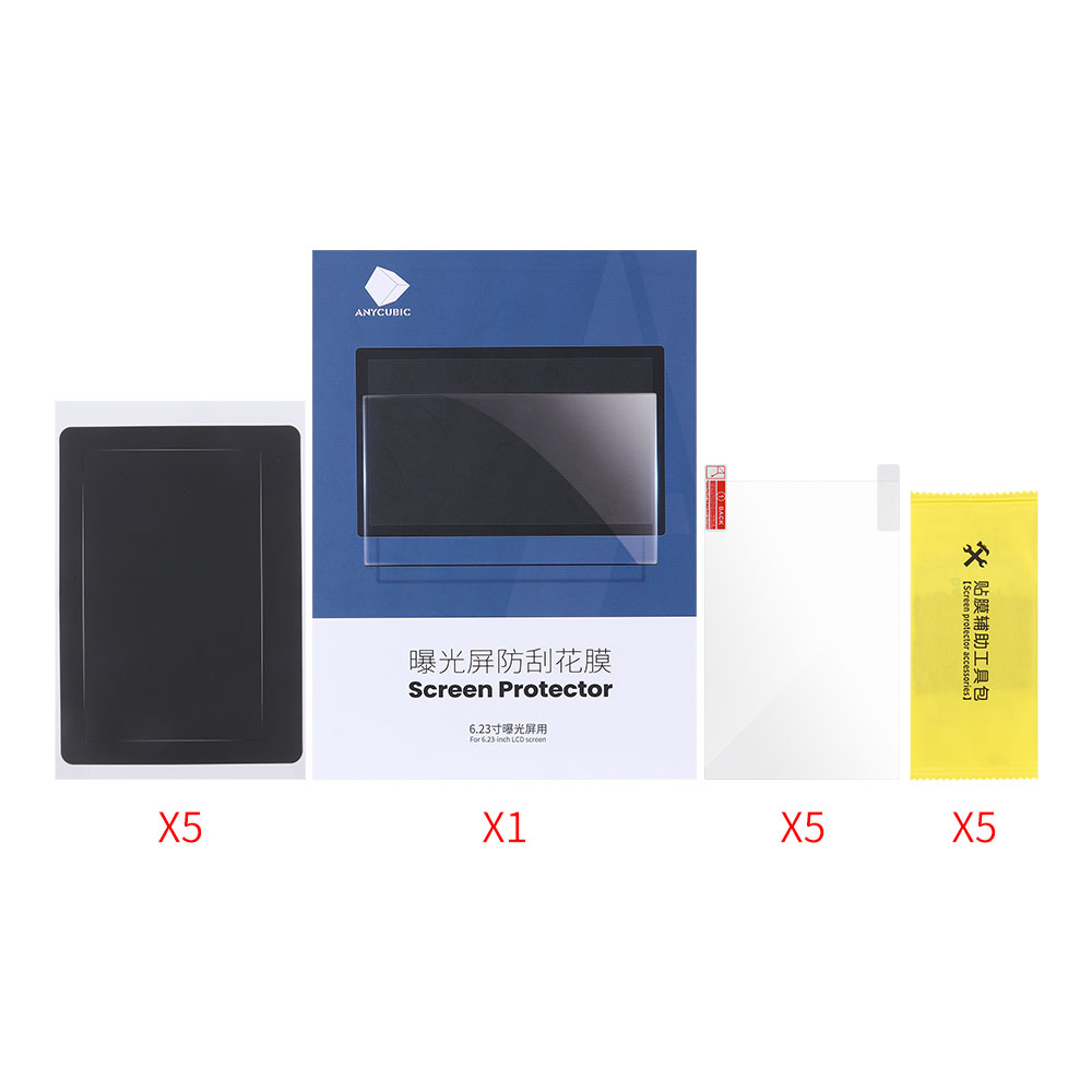 ANYCUBIC – protecteur d'écran Original, 5 pièces/lot, pour Photon Mono 4K, 6.23 pouces, pièces d'imprimante 3D, épaisseur 0.15mm
