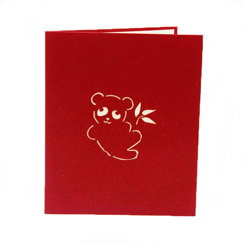 Panda symbole paix 3D Up carte amitié enfants jour joyeux anniversaire pâques N1HA