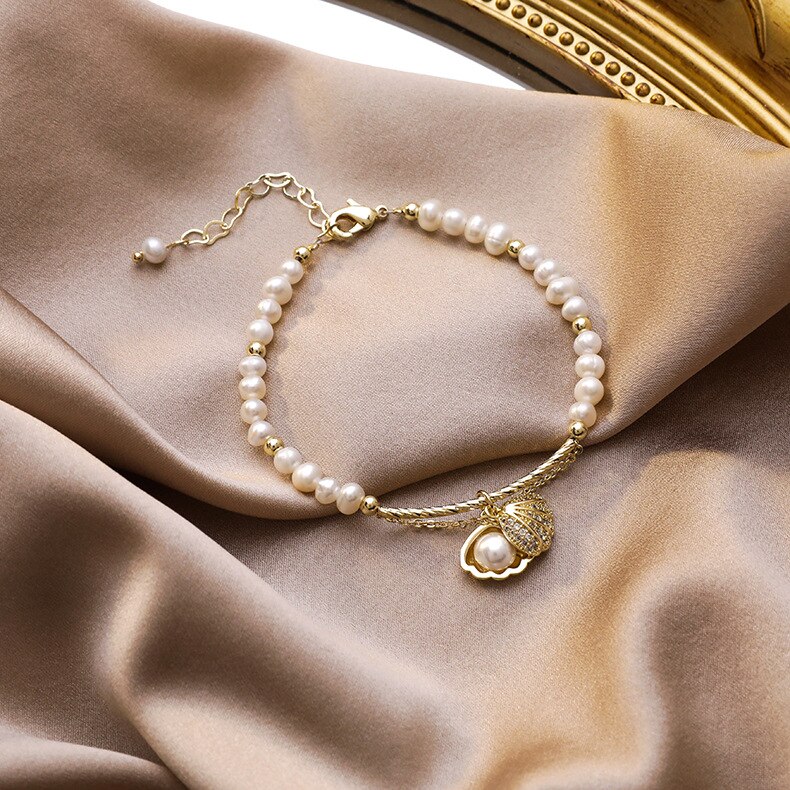 Natuurlijke parel armbanden barokke schelp zeesterren armbanden ins niet-mainstream armband normcore stijl hand sieraden