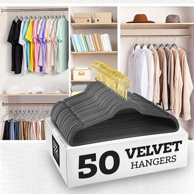 10 Stück bunte, rutschfeste KleiderbüGel aus Samt, 45 cm, nahtloser Beflockungs-KleiderbüGel für trockene und nasse Kleiderschrank-Aufbewahrung, magischer KleiderbüGel für Erwachsene