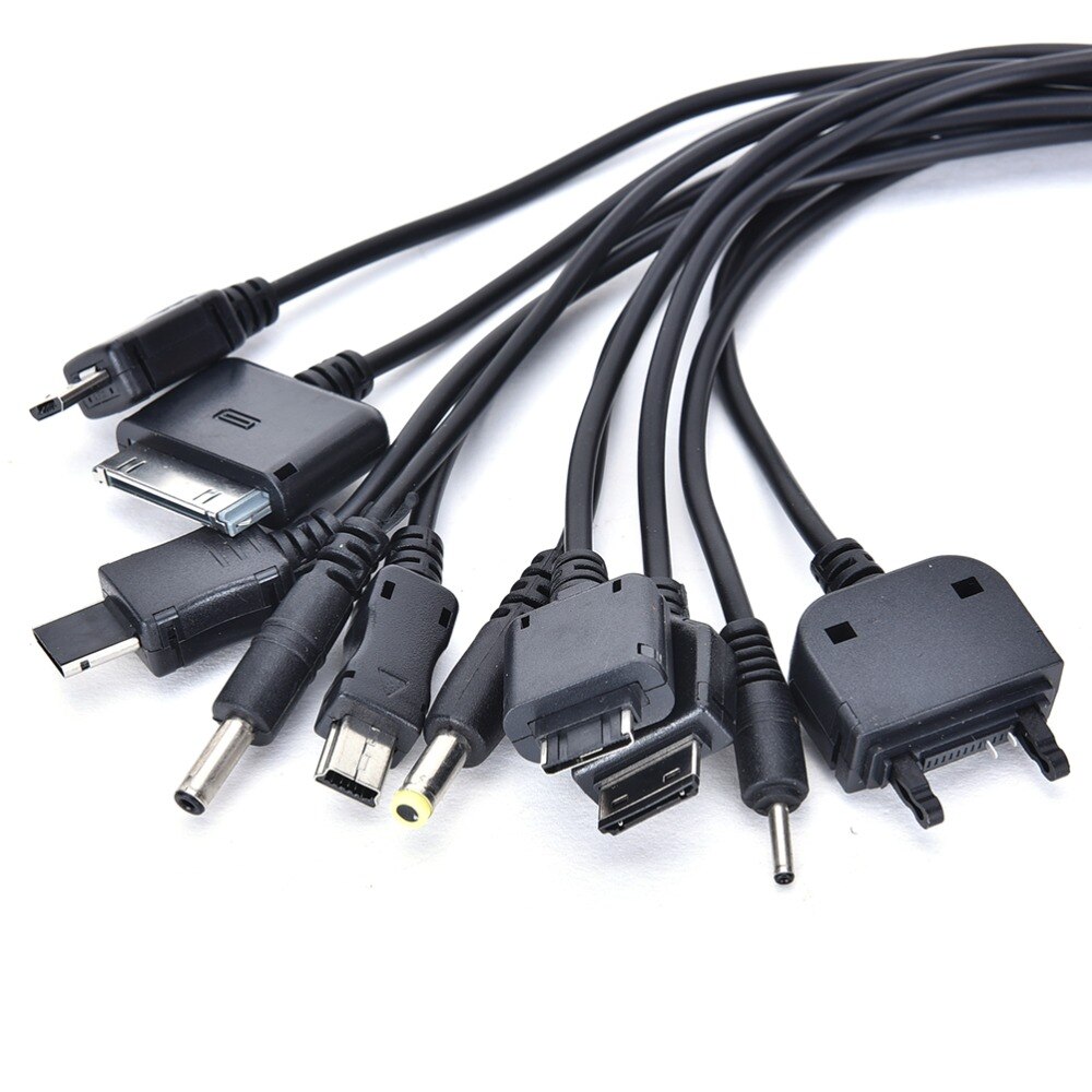 10 In 1 Retractable USB 2.0 Cable Multifunction USB Charger Cable 10 In 1 Multi Charger cables