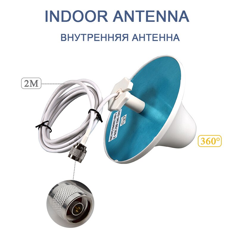 Lintratek GSM 2G 3G 4G Antenna Set 20dBi External Antenna 18-units yagi High Gain Aerial 360 Degree Internal Antenna + 15M cable