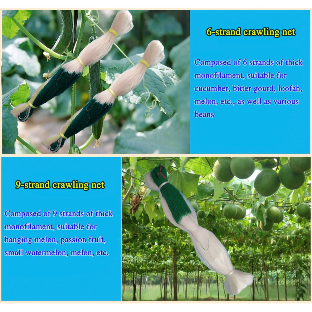 Rattan Heavy-Duty Cucumber Net Garden Elastic Trellis Vegetables Reusable Recyclable For Climbing Plants Plant Support Mesh