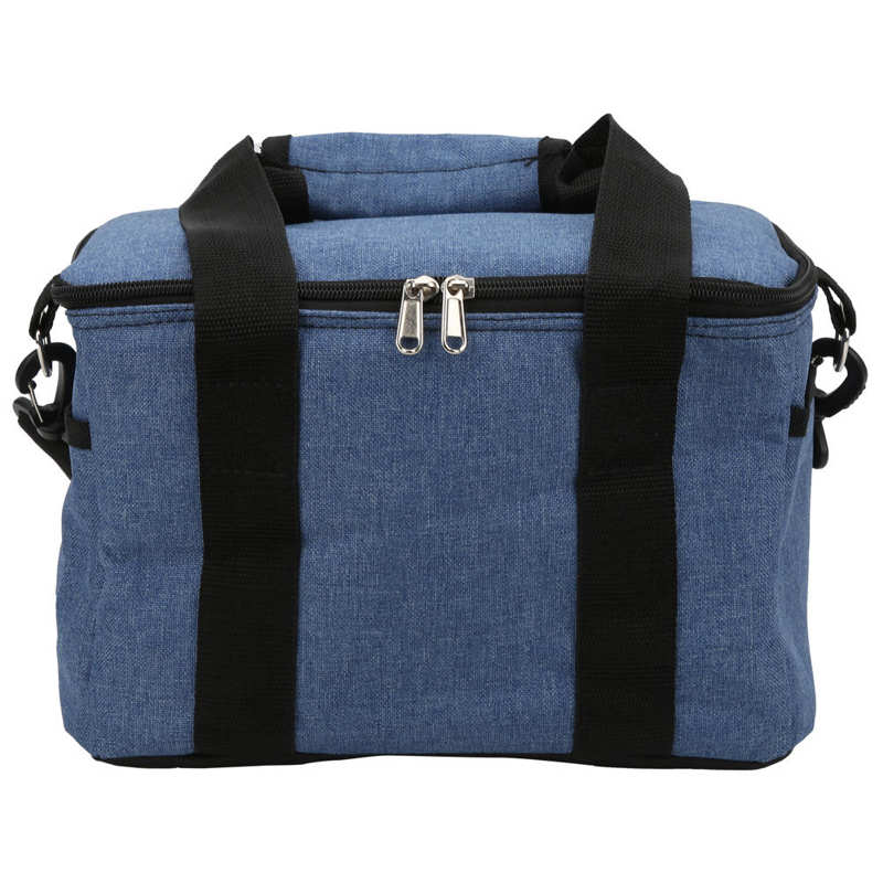 Waterproof Picnic Bag Blue Double Zipper Stylish Waterproof Picnic Bag Wear‑resistant Convenient for Picnic Travel for Company