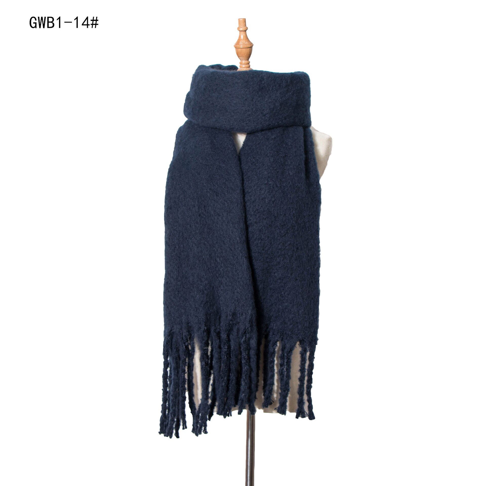 DIANRUO doux cachemire tricot écharpe pour les femmes hiver foulards Hijab solide Pashmina dame châle envelopper Double face écharpes Q351: GWB1-14
