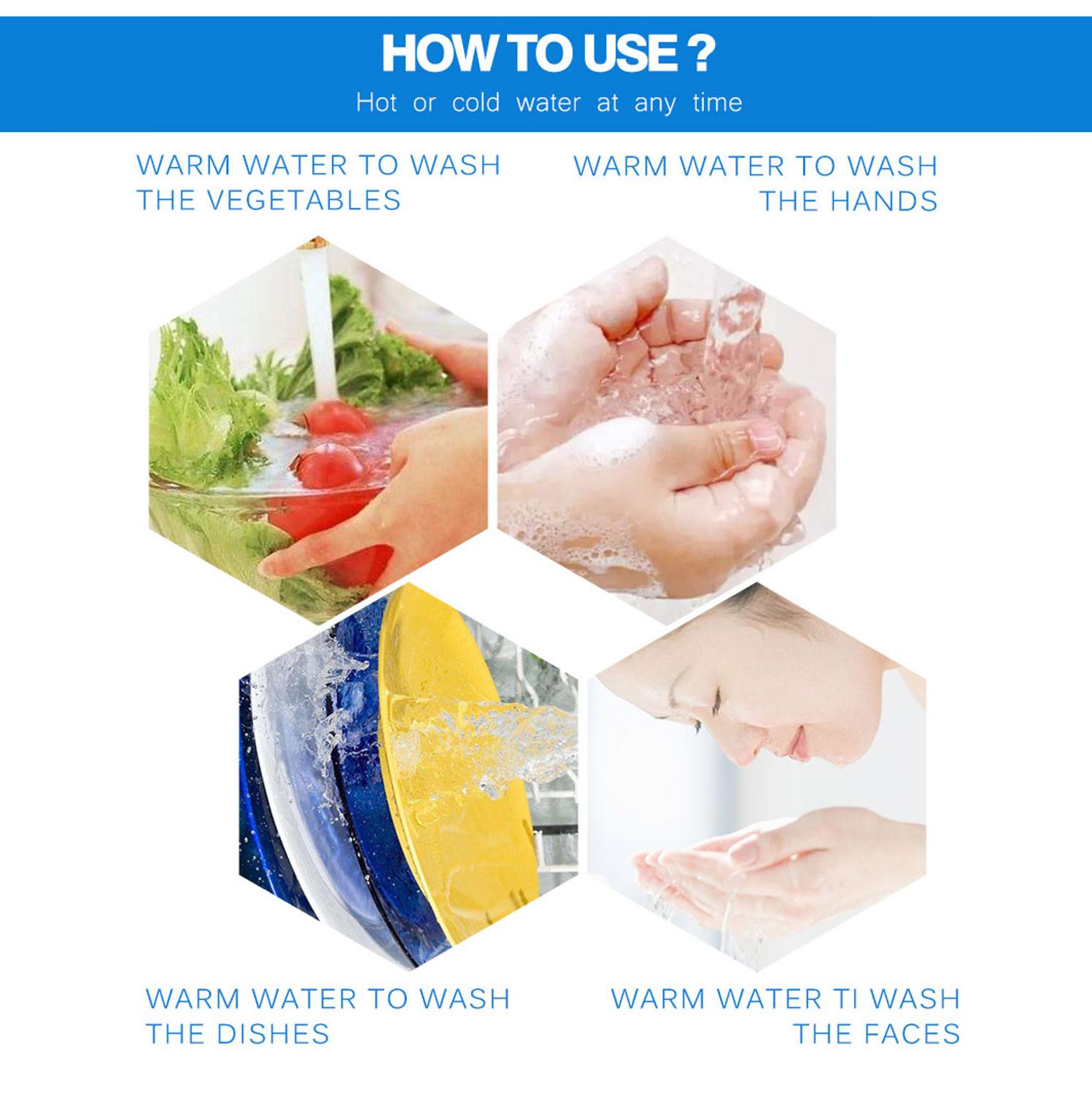 Kuchenny podgrzewacz wody zimny ogrzewanie kran przepływowy podgrzewacz wody z kranu natychmiastowy kran ciepłej wody podgrzewacz ue plus