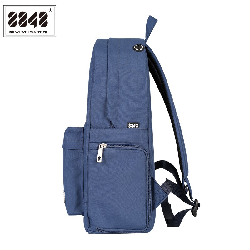 Male School Student Backpacks Shoulder Straps Navy Men Backpack Preppy Style 15.6'inch Laptop Shoe Pocket Resistant 229-020-004