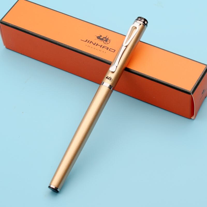Jinhao 301 Glad Zwart Wit Extra Fine Nib 0.38 Vulpen Luxe Metalen Inkt Pennen Voor Kantoorbenodigdheden Schrijven briefpapier: Tyrant gold / Medium Nib 0.5