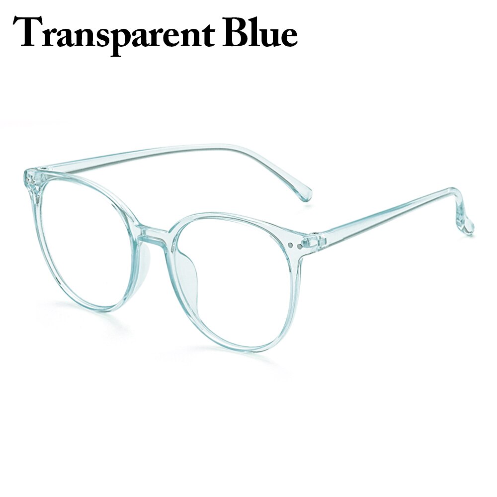 Oversized Computer Glasses Anti Blue Light Eyeglasses Frame Women Men Vintage Office Blue Blocking Clear Lens Gaming Glasses: Transparent Blue