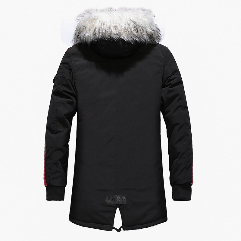 Thick Warm Parkas Coat Winter Jacket Men Casual Long Outwear Hooded Fur Collar Windbreaker Jackets Leather Coats Men Veste Homme