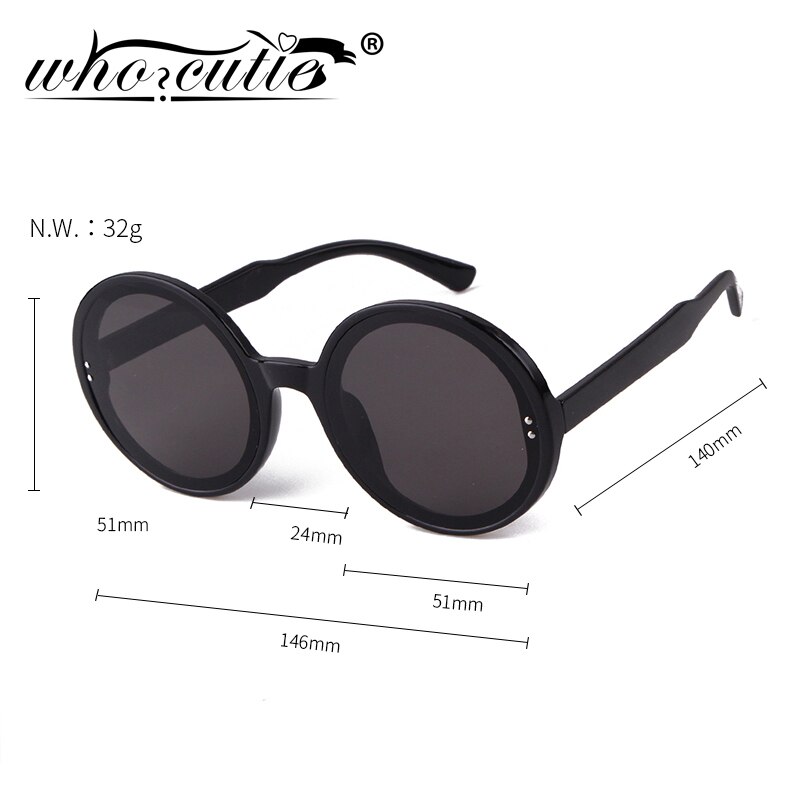 Retro Round Sunglasses Women Men Brand Transparent Blue Frame Circle Lens 90s Sun Glasses Shades Female S137