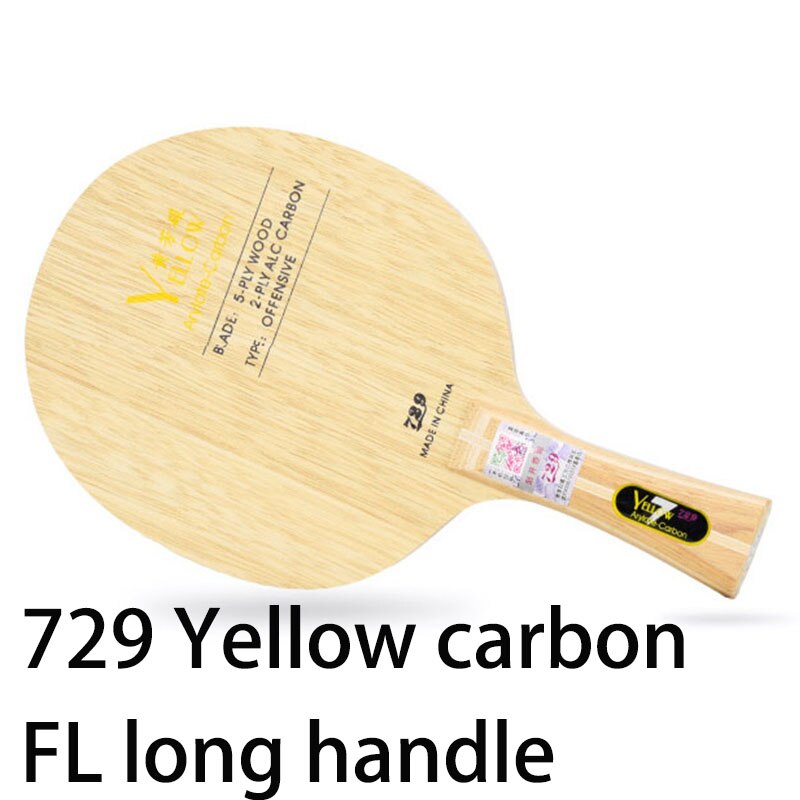 Originele 729 Zwart Zacht Carbon Geel Carbon Blauw Arylaat Carbon Tafeltennis Blade Loop Met Snelle Aanval Voor Hoge Niveau speler: yellow carbon FL