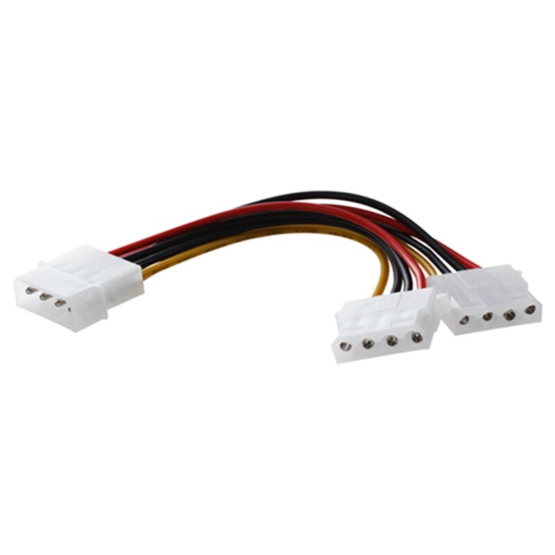 Computer Molex 6 Zoll 4 Stift Netzteil Y Splitter Kabel, 1 Stecker auf 2 Weibliche