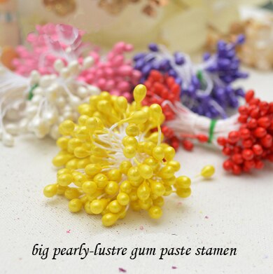 Stamper van bloemen fondant taart suikertaarten bloem * grote parelmoerglans gumpaste meeldraden 4 repen