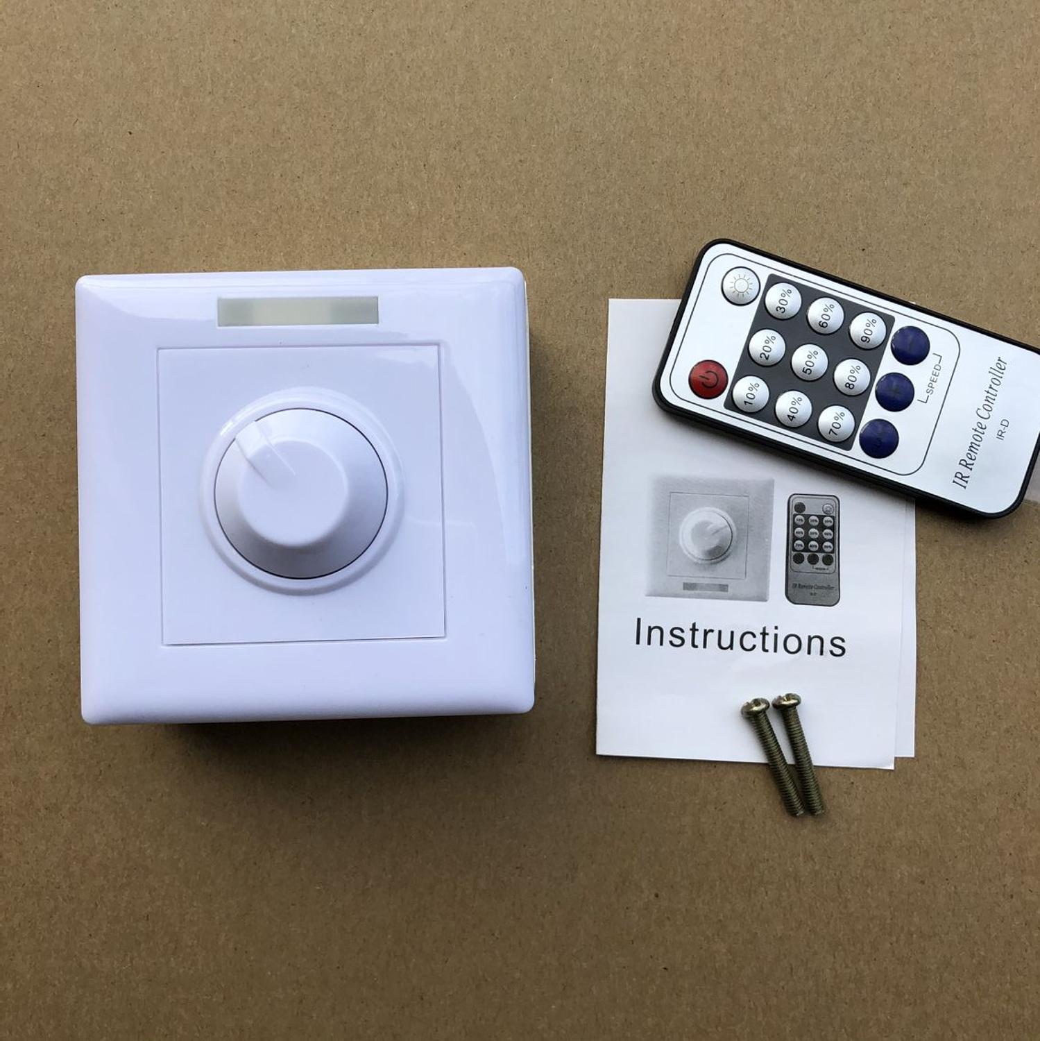 Infrared Remote Control Switch LED Dimmer 220V 110V LED Stepless Trailing Edge Phase Dimmer 86 Type Dimmer For LED Lamps