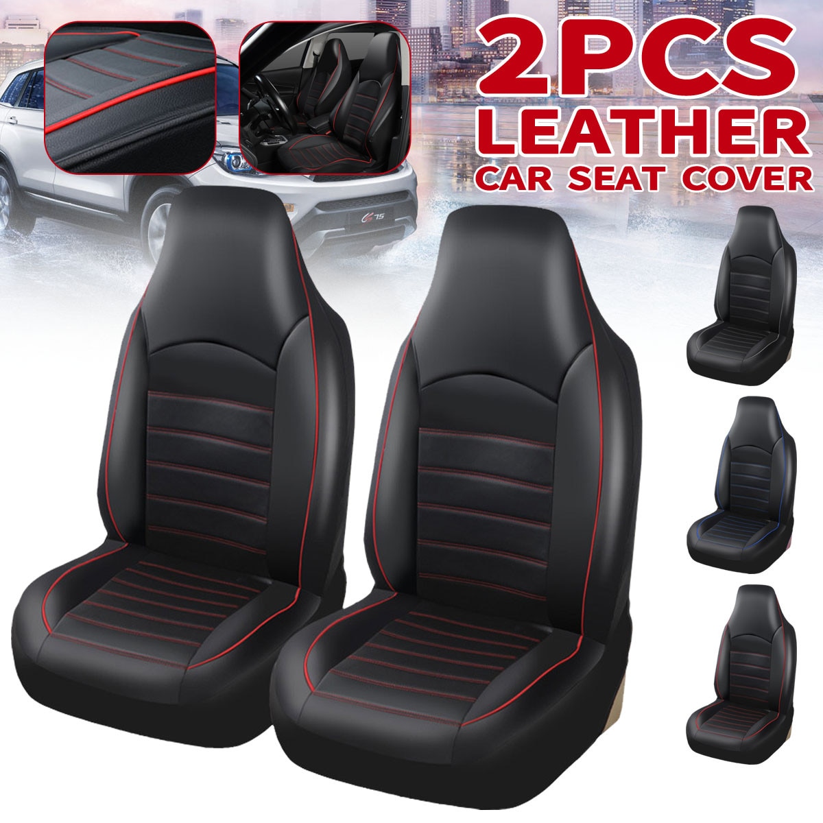 Auzan Pu Lederen Autostoel Waterdicht Luxe Mat Covers Car Seat Protector Cover Ademend Kussen Voor Vier Seizoen